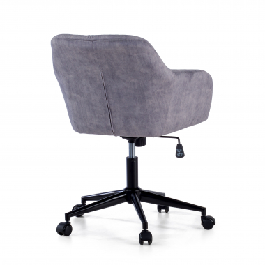 chaise pivotante gris rose tissu sans accoudoirs 6