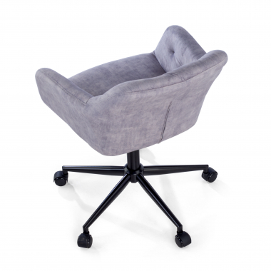 chaise pivotante gris rose tissu sans accoudoirs 10