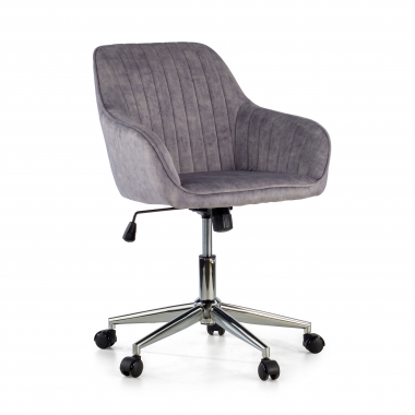 chaise pivotante gris ministry tissu sans accoudoirs 1