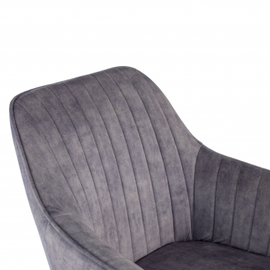 chaise pivotante gris ministry tissu sans accoudoirs 8
