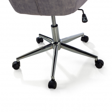 chaise pivotante gris ministry tissu sans accoudoirs 11