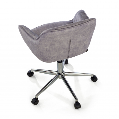 chaise pivotante gris ministry tissu sans accoudoirs 7