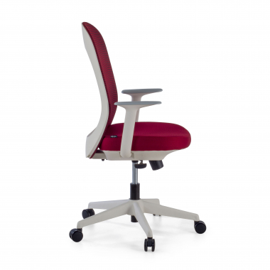 chaise de bureau pas cher rouge saura maille accoudoirs fixes soutien lombaire 4