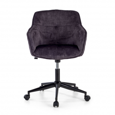 chaise pivotante noir watson tissu sans accoudoirs 3
