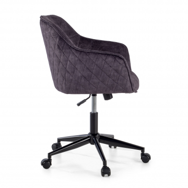 chaise pivotante noir watson tissu sans accoudoirs 4