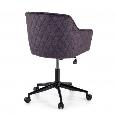 chaise pivotante noir watson tissu sans accoudoirs 5
