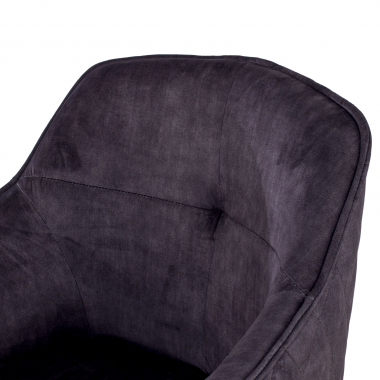 chaise pivotante noir watson tissu sans accoudoirs 8