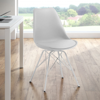 Chaise scandinave Norway, design, piètement métallique
