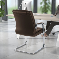 Fauteuil salle d'attente Atlanta, patin, Cuir Véritable