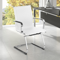 Fauteuil visiteur Brenton, cadre en acier, modèle cantilever, patins