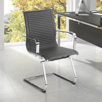 Fauteuil visiteur Brenton, cadre en acier, modèle cantilever, patins