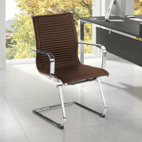 Fauteuil visiteur Brenton, cadre en acier, modèle cantilever, patins