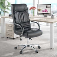 Fauteuil de bureau Texas, assise large, patin, Cuir authentique