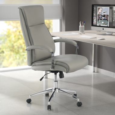 fauteuil de bureau gris counter simil cuir accoudoirs rembourres 2