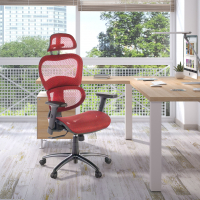 Chaise Ergonomique Ergocity, avec coussin lombaire et accoudoirs 3D