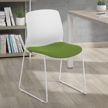 chaise de conference vert chaise sans accoudoirs tissu sans accoudoirs 2