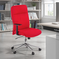 Fauteuil Ordinateur Smith, tissu, rembourrage épais, base métallique