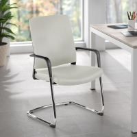 Chaise Visiteur Bali, en cuir, ergonomique
