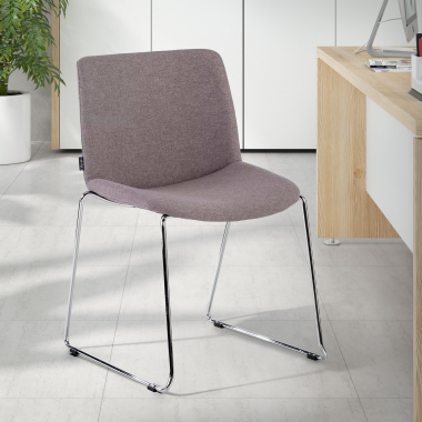chaise de conference gris sans bras tissu accoudoirs fixes 2