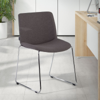 Chaise salle d'attente Flow, dossier ergonomique, patin