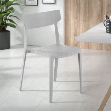 chaise de conference gris samba plastique sans accoudoirs 2