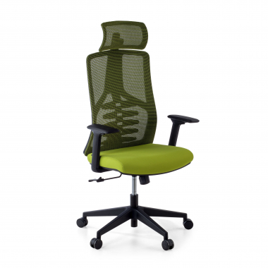 chaise ergonomique vert quick maille accoudoirs reglables 3d soutien lombaire appui tete 1