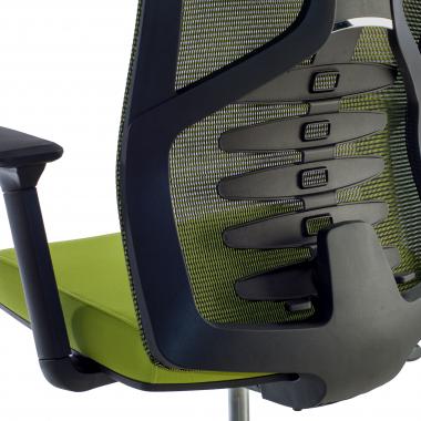 chaise ergonomique vert quick maille accoudoirs reglables 3d soutien lombaire appui tete 5