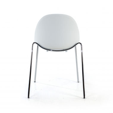 chaise de conference blanc 4 pattes plastique sans accoudoirs 4