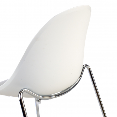 chaise de conference blanc 4 pattes plastique sans accoudoirs 5
