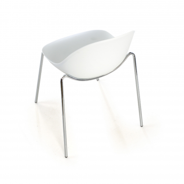 chaise de conference blanc 4 pattes plastique sans accoudoirs 6