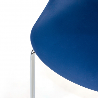 chaise de conference bleu 4 pattes plastique sans accoudoirs 7