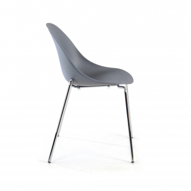 chaise de conference gris 4 pattes plastique sans accoudoirs 4