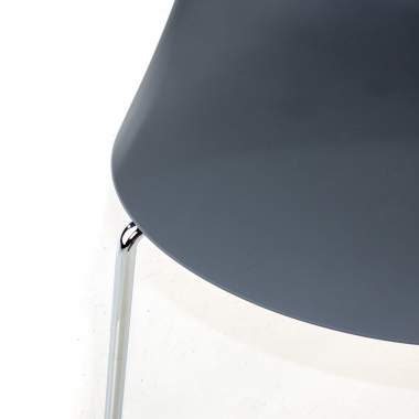 chaise de conference gris 4 pattes plastique sans accoudoirs 7