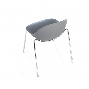 chaise de conference gris 4 pattes plastique sans accoudoirs 8