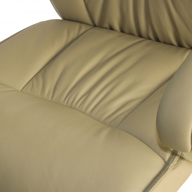 fauteuil de bureau beige dos haut cuir naturel cuir authentique accoudoirs rembourres 9