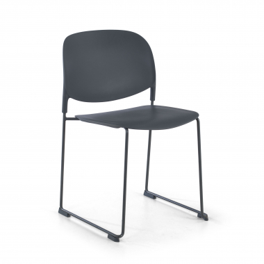 chaise de conference gris sans bras plastique sans accoudoirs 1