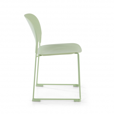 chaise de conference vert sans bras plastique sans accoudoirs 4