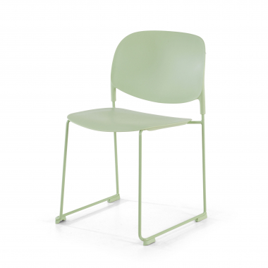 chaise de conference vert sans bras plastique sans accoudoirs 6