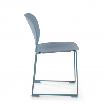 chaise de conference bleu sans bras plastique sans accoudoirs 4