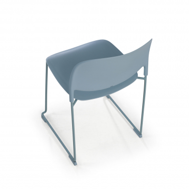 chaise de conference bleu sans bras plastique sans accoudoirs 6