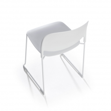 chaise de conference blanc sans bras plastique sans accoudoirs 6