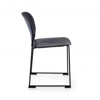 chaise de conference noir sans bras plastique sans accoudoirs 4