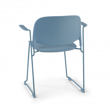 chaise de conference bleu avec bras plastique accoudoirs fixes 7