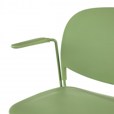 chaise de conference vert avec bras plastique accoudoirs fixes 5