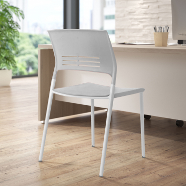 chaise de conference blanc monza plastique sans accoudoirs 2