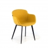 Chaise Visiteur Laure, Structure métallique, en tissu