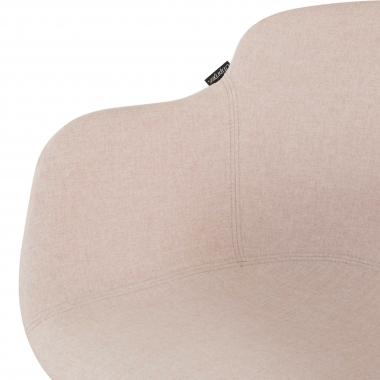chaise de conference beige base pyramide tissu accoudoirs rembourres 8