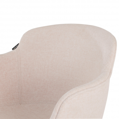 chaise de conference beige base pyramide tissu accoudoirs rembourres 9
