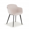 Chaise Visiteur Laure, Structure métallique, en tissu