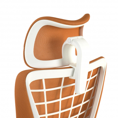 chaise ergonomique orange miller maille accoudoirs reglables 3d 8